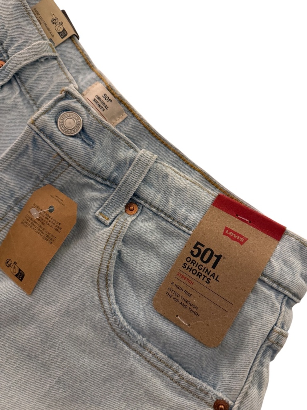 Leviβs 501 size 32 light wash Jean shorts